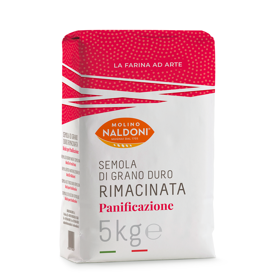 Molino Naldoni Semola Rimacinata di Grano Duro 5kg flour bag