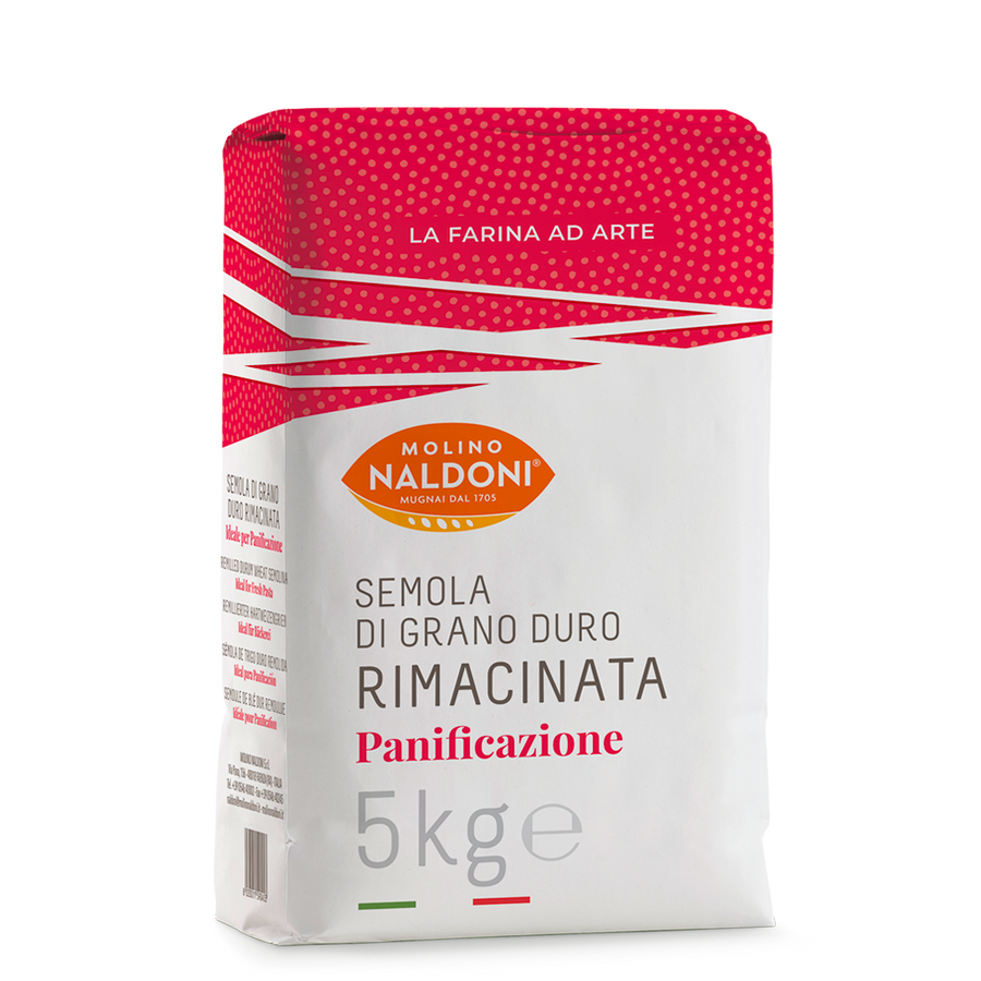 Molino Naldoni Semola Rimacinata di Grano Duro 5kg flour bag