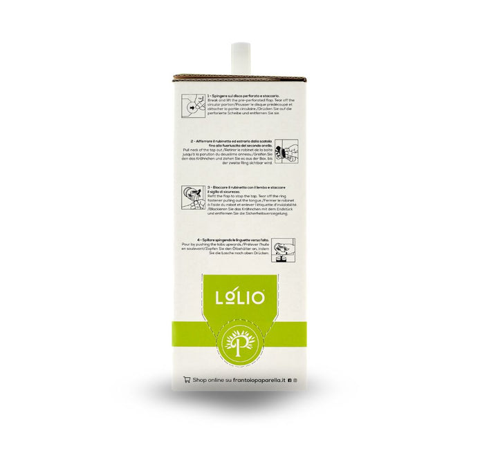 Lolio product packaging with instructions on a white background