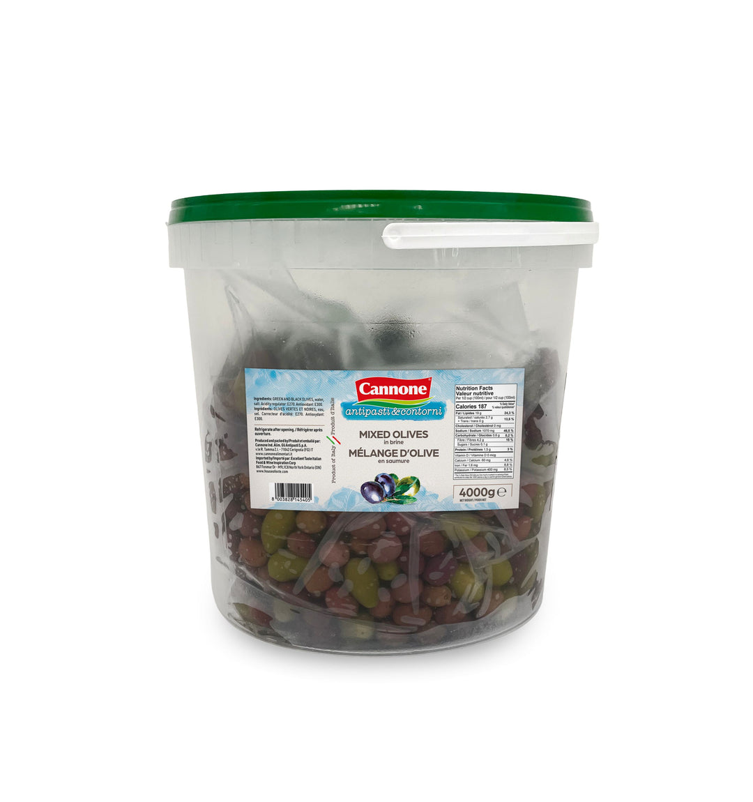 Premium Mixed Mediterranean Olives - 4kg Pail