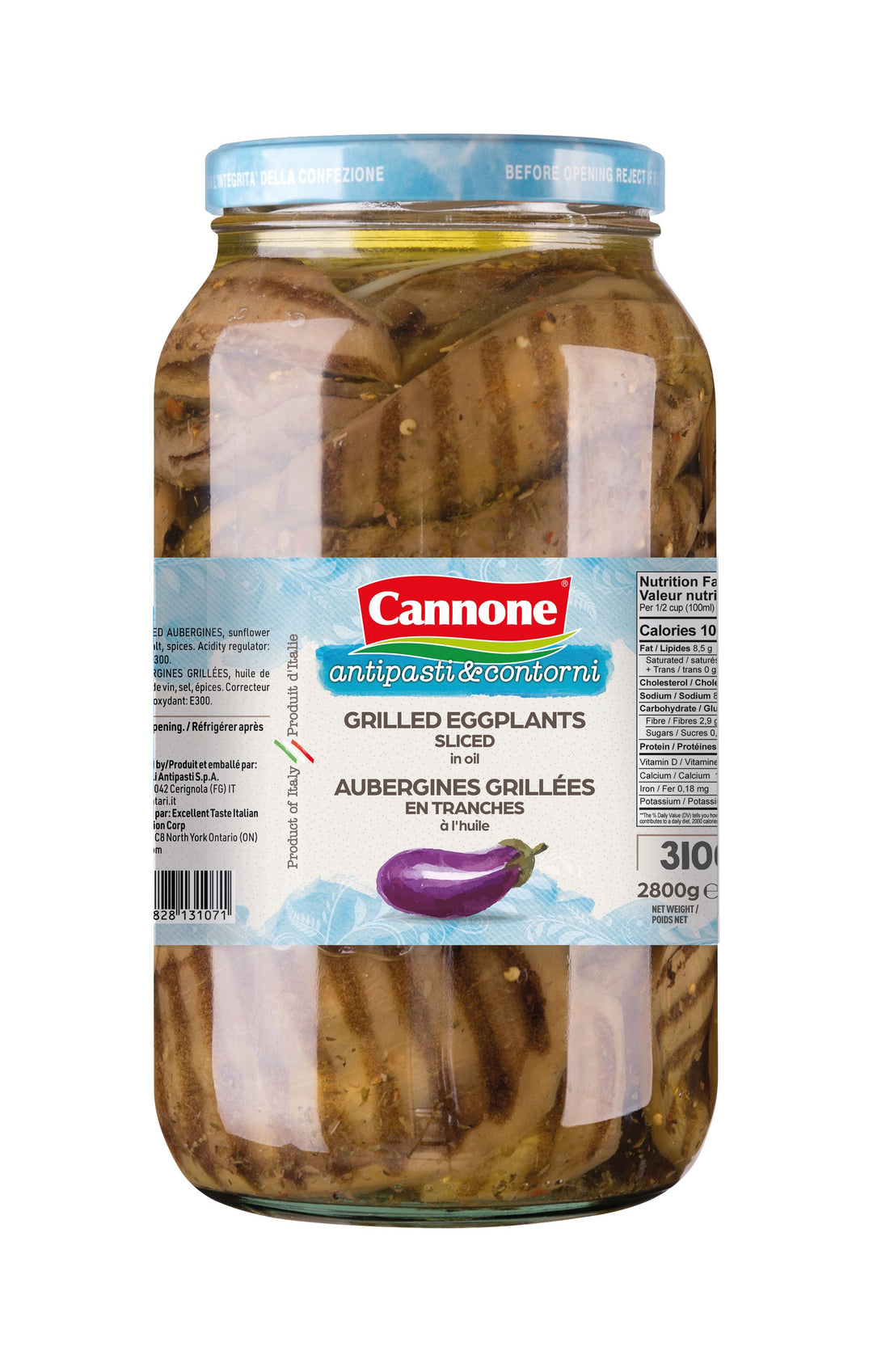Premium Grilled Eggplant Sliced - 3L