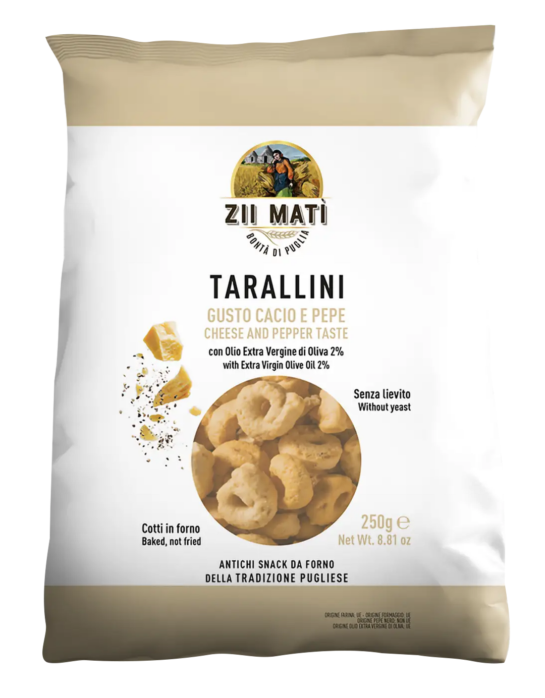 Tarallini Cheese and Pepper taste - (18x250g)