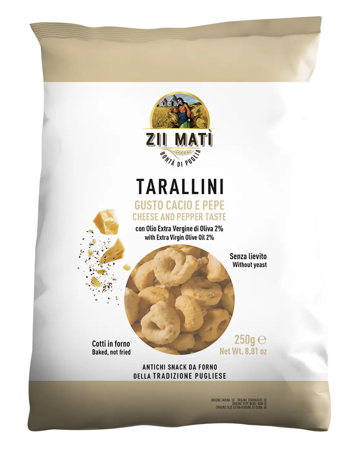 Tarallini Cheese and Pepper taste - (18x250g)