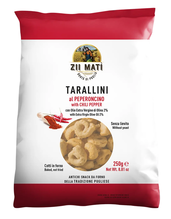 Tarallini with Chili Pepper Taste - (18x250g)