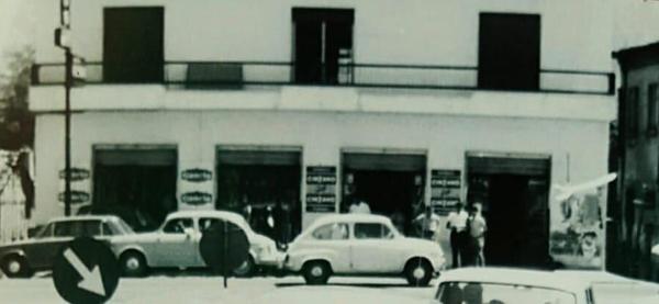 Cars on street in Italy from the 60's