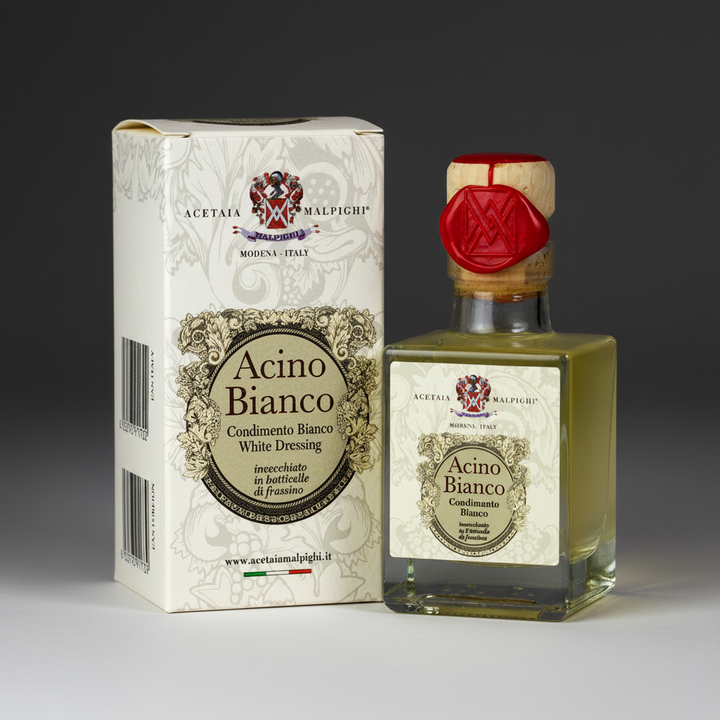 Bottle of acetaia malpighi acino bianco