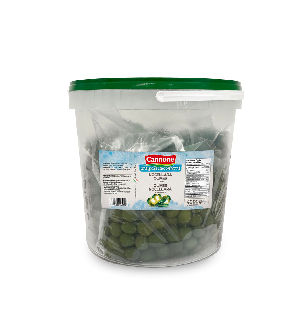 Premium Nocellara Olives - 4kg Pail